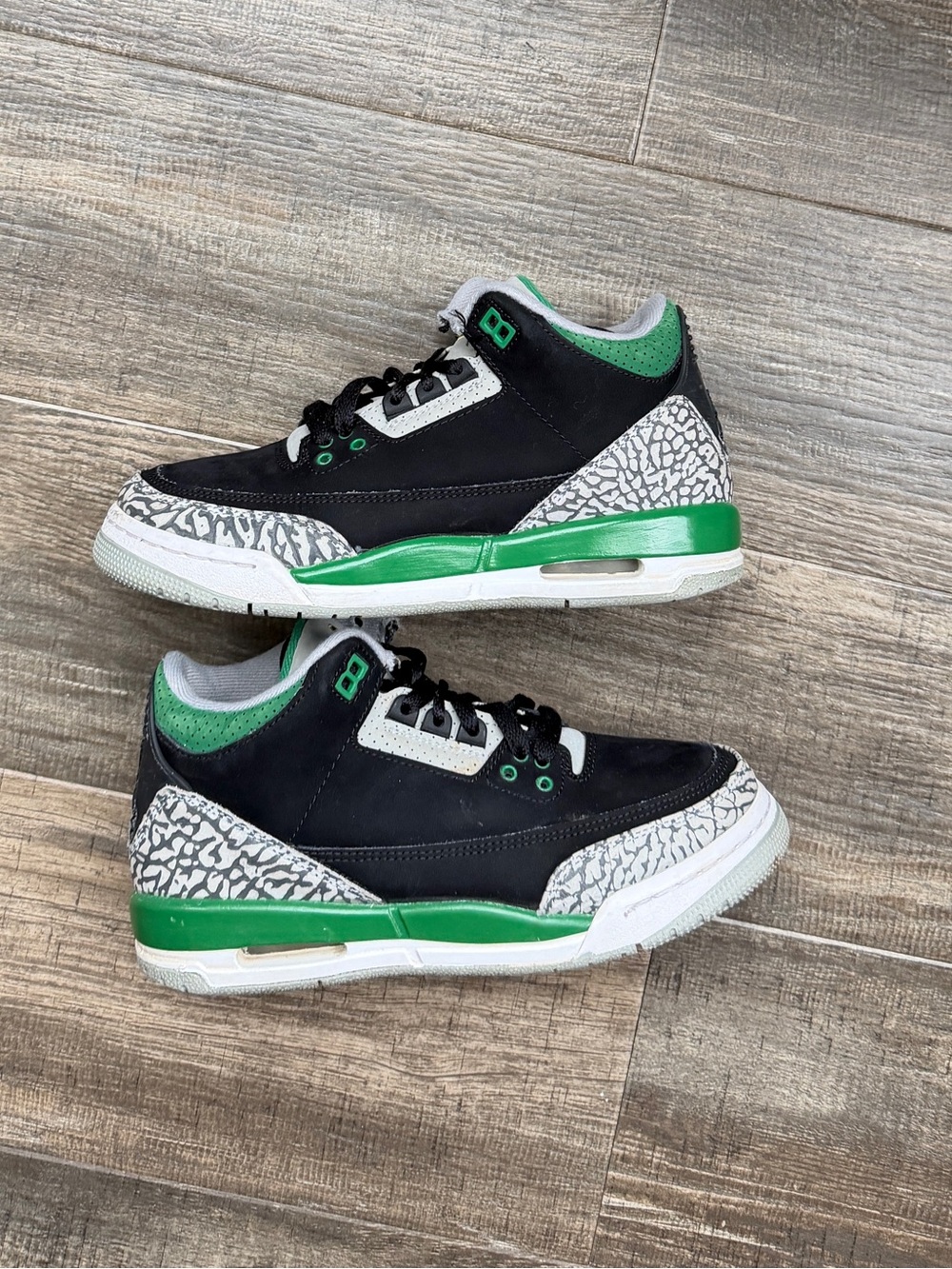 Jordan 3 Retro " pine green” sneakers black green 5.5 7